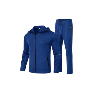 Ensemble de survêtement pour homme en polaire 100 % polyester respirant imprimé, avec veste à capuche zippée et pantalon de survêtement, style streetwear - Product Image 4