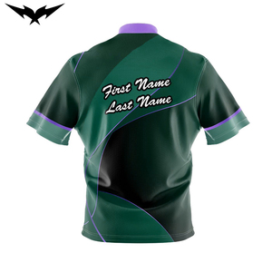 Maillot de bowling au design tendance avec fermeture éclair, sublimé, pour équipes unisexes - Product Image 2