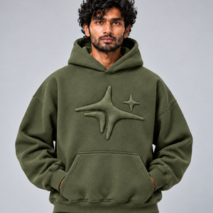 Custom Heavyweight Cotton Sweatsuit Hoodie Jogger <b>Set</b> <b>Men</b> Oversized Relaxed Fit Kangaroo Pocket Streetwear Casual Daily Style - Product Image 3