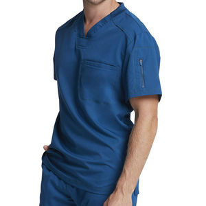Unisex Medical Nursing <b>Scrub</b> Suits Pocket Wholesale Short Sleeve <b>Scrub</b> <b>Sets</b> for Men Women Hospital Uniforms Canvas Fabric - Product Image 4