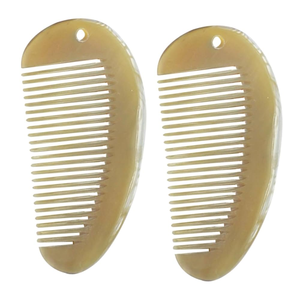 Latest Quality Buffalo Horn Hair Comb 2 Pieces New Design <b>Wedding</b> Handmade Horn Hair Comb Antique - Product Image 1