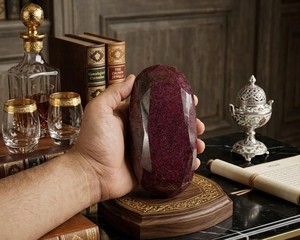 พลอยทับทิมทรงรีเจียระไนแบบมรกต 5000 กะรัต แบบคาโบชอง  หินธรรมชาติแบบหลวม ขายส่งจำนวนมากสำหรับทำเครื่องประดับ - Product Image 4