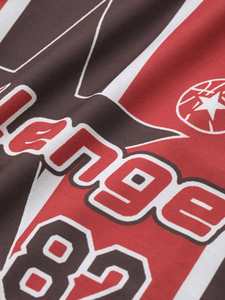 Camisa Polo de Manga Larga para Hombre, Corte Holgado, con Letras y Rayas, Estilo Casual, Otoño - Product Image 3