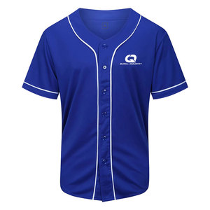 Geringe Mindestbestellmenge, personalisiertes, atmungsaktives, bedrucktes Baseball-Trikot, kurz, 100 % Polyester, leichtes, strapazierfähiges Material für Schule, Universität, Verein - Product Image 1