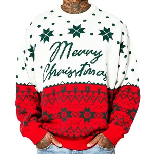Suéter Navideño Personalizado al por Mayor con Logotipo OEM, Suéter Jacquard, Prenda de Punto, Suéter Navideño Feo para Hombre - Product Image 3