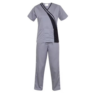 Uniformes Médicos Transpirables Personalizados Unisex, Conjuntos de Uniformes con Cuello Alto y Manga Corta, Tela de Lona, Detección de Agujas - Product Image 5