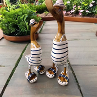 Décoration de canard en bois de bambou 100% faite à la main Décoration intérieure écologique de Bali pour mariage et Pâques Petites commandes Bienvenue