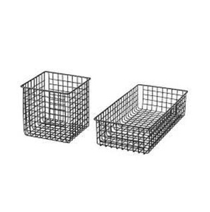 Classic Look Design Fruit <b>Basket</b> Metal Wire Storage <b>Basket</b> Black Simple Design <b>Stackable</b> Multi Purpose Neatening Organizer Metal - Product Image 3