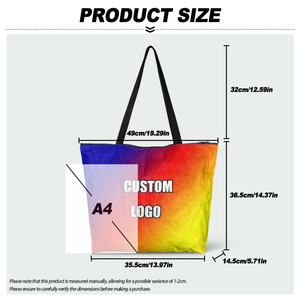 Sac à main pliable et réutilisable pour femme, motif tortue de mer, en papier Dupont, sac à bandoulière pour jeune femme, prix d'usine, faible MOQ, référence 05 - Product Image 6