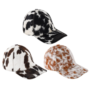 Unisex Genuine Cow Hair-On Leather Baseball Cap Adjustable Western Ranch Cowboy Hat Custom Logo Bulk Wholesale Manufacturer - Product Image 1
