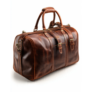 Genuine Leather Gym Workout Duffel Bags Sportswear Large Capacity Leather Duffle Bag Unisex Custom Handbags Leather Duffel Bags - Product Image 2