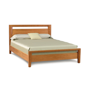 Lit double en bois artisanal de qualité supérieure |   Lit flottant moderne en panneaux, vente en gros - Product Image 1