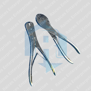 Coupant de fil CNS à double action avec embout latéral et coupe-fil TC, instrument chirurgical orthopédique à mâchoires en carbure de tungstène pour la coupe de fil osseux - Product Image 2