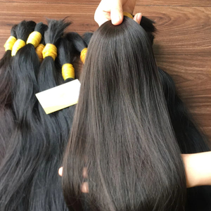 Extensiones de Cabello Humano Remy de Alta Calidad, 100% Cabello Virgen con Cutícula Alineada, para Decoloración, Trama Única, Color Natural - Product Image 1