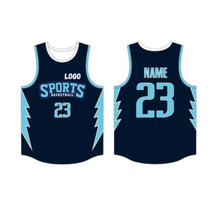 Uniformes de Baloncesto Sublimados Personalizados, Ropa Deportiva, Camisetas de Malla Unisex, Tallas Grandes, Antibacterianas, de Secado Rápido, 100% Poliéster - Product Image 2