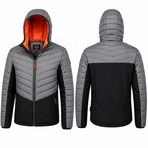 Chaqueta Acolchada con Capucha para Hombre, Cortavientos, con Cierre de Cremallera, para Uso en Exteriores en Invierno - Product Image 3