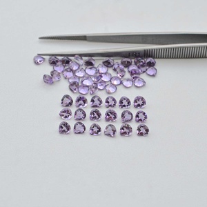 4mm Comprar amatista natural de Brasil en forma de corazón corte facetado piedra preciosa suelta amatista venta al por mayor precio de fábrica tamaño personalizado disponible - Product Image 2
