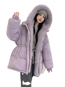 2025แจ็คเก็ตขนเป็ดสีขาวอ่อนของผู้หญิง, แฟชั่นใหม่ระบายอากาศได้ดีกันน้ำเย็นฤดูหนาวผิวแกะแบบพกพา - Product Image 6