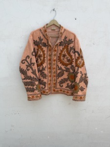 Wholsale Suzani <b>Velvet</b> <b>Jacket</b> Handmade Floral Embroidery <b>Jacket</b> Boho Hippie <b>Jacket</b> Inside Cotton Iining <b>Jacket</b> Winter <b>Jacket</b> - Product Image 5