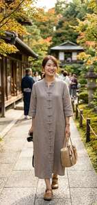 Vestido Maxi de Lino Estilo Vintage para Mujer, Elegante, Manga Larga, Estilo Kaftán, Inspiración Bohemia, Ropa Casual, Vestido Midi, Gran Venta 2026 - Product Image 2