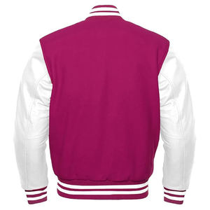 แจ็คเก็ตวาร์ซิตี้รุ่นยอดนิยม ระบายอากาศได้ดี คอเสื้อแบบคอกลม  รับสกรีนโลโก้ แขนยาวเต็มตัว แจ็คเก็ตเบสบอลสไตล์วิทยาลัยสำหรับผู้ชาย - Product Image 2