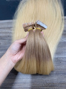 Extensiones de Cabello Vietnamita Remy Zenohair, Super Double Drawn, con Cinta Adhesiva, 100g, para Mechas y Colores Personalizados - Product Image 1
