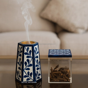 2025 derniers artisans royaux écologique à la main Bakhoor brûleur mère perle incrustation porte-encens décoratif arabe Oud Ramadan - Product Image 4