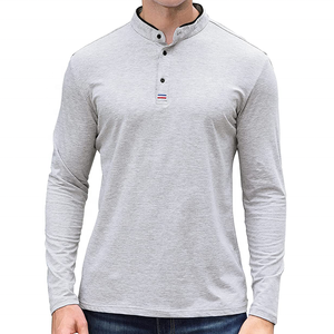 Camiseta de Golf Personalizada al por Mayor, Ecológica, de Manga Larga, 320g, OEM, Lisa, con Diseño de Logotipo Personalizado, 100% Poliéster para Hombre - Product Image 3