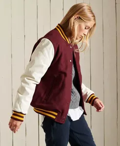 Chaqueta Varsity de Invierno para Mujer, de Alta Calidad, con Logotipo Bordado, Diseño Dream Team, Color Personalizado, Tendencia en Moda - Product Image 6