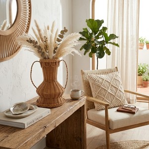 Jarrones de Mimbre con Asas, Estilo Vintage, para Piso/Mesa, para Flores, Regalo de Aniversario de Bodas, Accesorio para el Hogar - Product Image 6