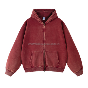 เสื้อฮู้ดซิปเต็มตัว พิมพ์ลายทั่วตัว ผ้าคอตตอนหนา 400 กรัม ทรงเข้ารูป สำหรับผู้ชาย ชุดออกกำลังกาย วิ่ง ฟิตเนส - Product Image 2