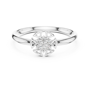 Anillo de Compromiso Minimalista para Mujer, con Diamantes Sintéticos Blancos, Color F, Corte Brillante, Regalo de Aniversario o Boda - Product Image 1