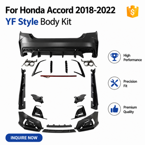 Kit Carrozzeria con Paraurti Anteriore e Posteriore e Minigonne Laterali per Honda Accord (2018-2022) |   Kit Aerodinamico YOFER Night Max Style - Product Image 1