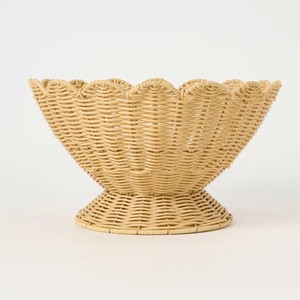 Cesta Decorativa de Ratán con Borde Festoneado, Estilo Bohemio, Centro de Mesa Elegante para Decoración del Hogar - Product Image 3