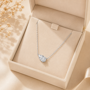 Collier solitaire en diamant de laboratoire taille poire East West, or 14 carats blanc/jaune/rose, certifié IGI, pour femme, idéal pour fiançailles et soirées - Product Image 3