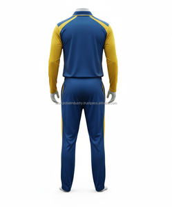 Uniforme de Cricket Unisex Azul Sublimado de Manga Corta Transpirable Personalizado OEM al por Mayor - Product Image 4