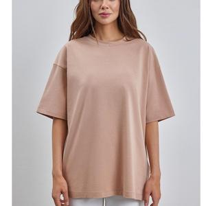 T-shirt en coton à col en V pour femme, léger, tissé, à manches courtes, décontracté, écologique, respirant, séchage rapide, pour tous les jours - Product Image 5