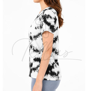 Camiseta Tie & Dye de Manga Corta para Mujer, Estilo Moderno, Venta al Por Mayor, Alta Calidad - Product Image 3