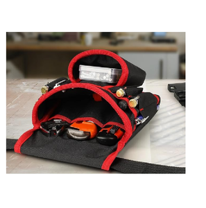 Heavy Duty Tool <b>Belt</b> With Multiple Pockets Black And <b>Red</b> Color For Workshop Use - Product Image 5