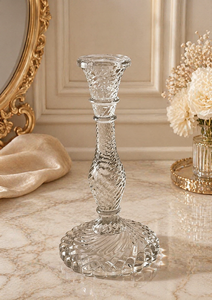 Empty Glass Candlestick Holder with <b>Lid</b> Ribbed Textured Round Container for Candle Making Home <b>Decor</b> Low MOQ Scented - Product Image 6