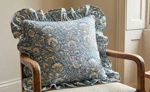 Housses de coussin décoratives à volants, imprimées au bloc, en coton, faites à la main, pour la décoration intérieure, pour canapé - Product Image 5