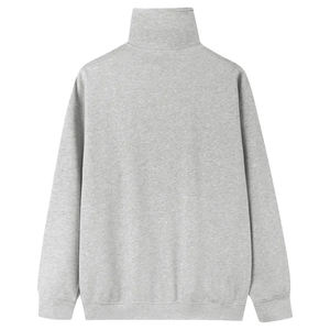 Sudadera con Cierre de Cremallera de un Cuarto para Hombre Haider Gray, Personalizable, con Cuello Alto, Corte Holgado, Sudadera con Capucha para Hombre - Product Image 3
