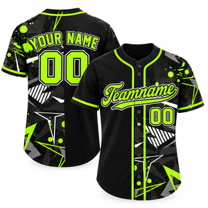 Maillot de baseball personnalisé sublimé, chemises de softball d'équipe à deux boutons, impression intégrale, nom et numéro personnalisés, uniformes de baseball en maille à manches courtes - Product Image 5