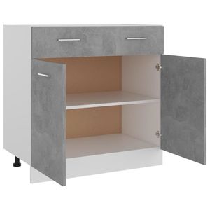 Concrete Gray 31.5"x18.1"x32.1" Engineered Wood <b>Kitchen</b> <b>Cabinets</b> with Drawer Bottom <b>Cabinet</b> - Product Image 5