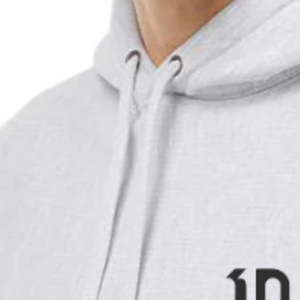 Sweat-shirt à capuche épais pour homme en molleton de coton premium, couleur gris chiné, avec logo personnalisé, OEM ODM, décontracté - Product Image 3