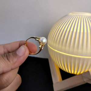 Anillo de Perlas de Agua Dulce, Anillo de Joyería de Perlas Chapado en Oro, Anillo de Perlas de Moda, Fabricante Mayorista - Product Image 6