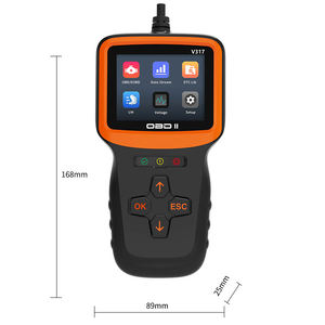 เครื่องสแกน OBD2 รุ่น V317 BS6 12-24V จอ LCD อ่านโค้ดวินิจฉัยรถยนต์ รองรับภาษาสเปนและภาษารัสเซียสำหรับการวินิจฉัย - Product Image 4