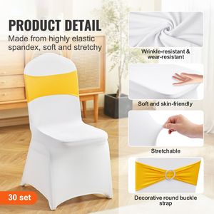 Coprisedia Pieghevole in Spandex Elasticizzato per Feste con Fasce Rimovibili e Rivestimento Lavabile - Product Image 2