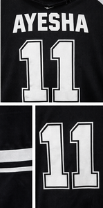 Vestido Deportivo Maxi de Lana a Cuadros Personalizado con Nombre y Número, Estilo Abaya Atlética para Entrenamiento - Product Image 4