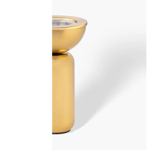 Sofisticado Quemador de Incienso de Metal con Acabado Dorado Cepillado, Diseño Minimalista de Pilar para Fragancia de Lujo en el Hogar y Decoración de Mesa - Product Image 5